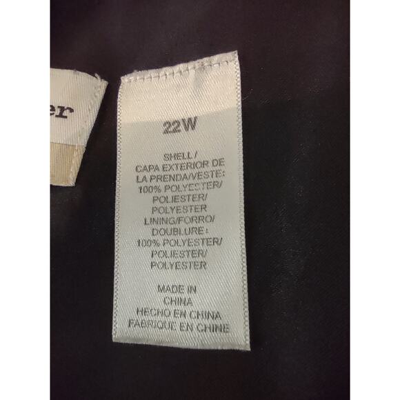 ALFRED DUNNER Jacket 2X Black Ecru Geometric Floral Lightweight Fall - Picture 5 of 5